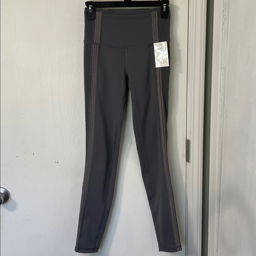 Lululemon Power Lines Pants 28" Titanium Dark Chrome Everlux High Rise Grey Sz 4 - Picture 4 of 15